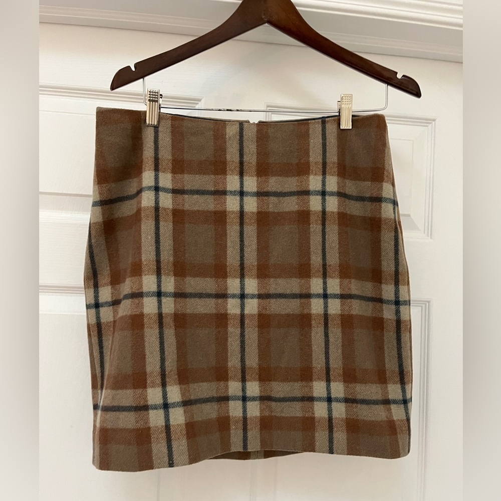 Mexx wool blend plaid mini skirt size 10 (UK 14)
